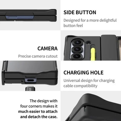 Cover Samsung Z Fold 6 Nukin 360 With Stand And Pencil Slot Araree - Black